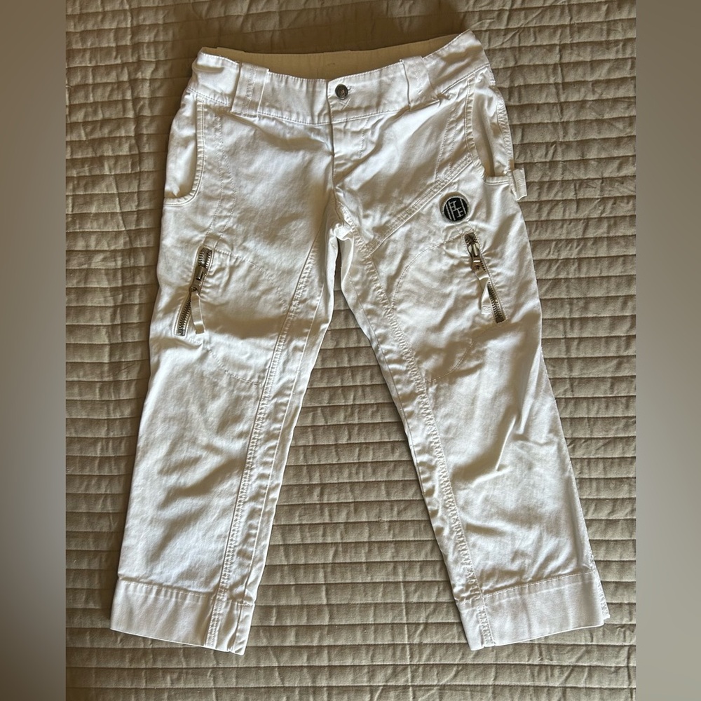 Diesel White Cropped Cargo Pants